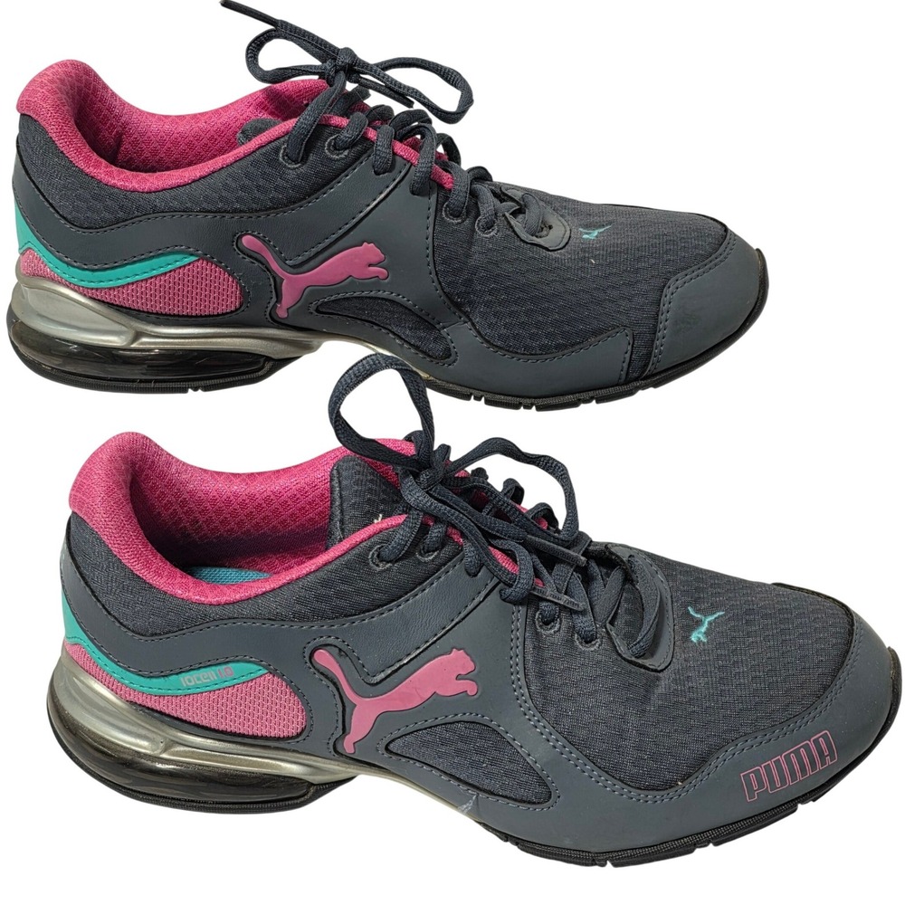 Puma Tazon 6 Women Running Shoes Gray Pink Teal 186229 14 Size 7.5
